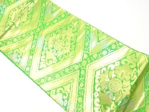 リサイクル　服部織物製　こはく錦菱華紋織出し袋帯